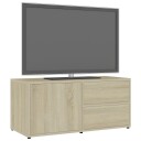 vidaXL TV-benk sonoma eik 80x34x36 cm sponplate
