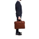 Gianni Conti klassisk PC veske 15" dark Brown
