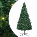  Juletre med dekorative strenglys grønn 400 cm PVC