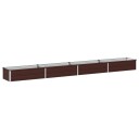 vidaXL Hevet Hagebed Brun 320 x 40 x 24 cm kaldvalset stål