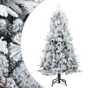  Kunstig sammensatt juletre Grønn og hvit 120 cm PVC PE og stål