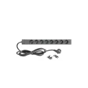 Adam Hall Strømskinne 19" 1u Rackmonterbar (8 Stikk + 2 Usb) 87471usb
