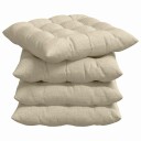  Seteputer 2 pcs Krem 40 x 40 x 6 cm stoff