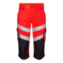 Engel Safety Piratbukse, HiVis kl.1 Mann, Str. 62, Rød/Sort