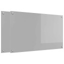  Kjøkkenbakplate 2 pcs Lysegrå 100 x 60 cm herdet glass