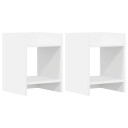 vidaXL Planteholder 2 stk. Hvit 30 x 30 x 40 cm Konstruert tre