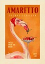 Amaretto Flamingo Art Deco Italian Cafe Travel Art Poster Plakat / 30x40cm