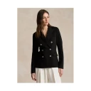 Polo Ralph Lauren Double-Breasted Knit Blazer - Black - 42