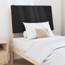  Polstret sengegavl Svart 75 cm Massiv furu