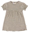 Joha Kjole Ull/Silke Rib Mørk Beige/Stripete Joha 110 Kjole Hvit