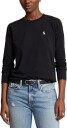 Ralph Lauren Long sleeve jersey crewneck tee XS sort dame
