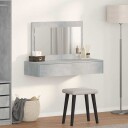  Veggmontert sminkebord Betonggrå 100x40x70 cm