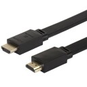 Deltaco 1m Flat HDMI-kabel Ultra High Speed, 4K/8K, Svart