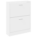 vidaXL Skoskap hvit 59x17x81 cm konstruert tre