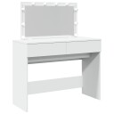  Sminkebord med LED hvit 100x40x120 cm