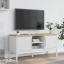  TV-benk FLORO hvit 114x43x55 cm heltre furu