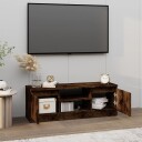 vidaXL TV-benk med dør røkt eik 102x30x36 cm 8720845735128