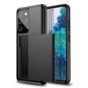 Samsung Galaxy S21 Ultra 5G Hybrid-deksel med Skyvekortspor Svart