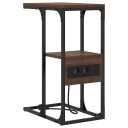  Nattbord med skuff brun eik 41.5 x 26 x 60.5 cm Konstruert tre