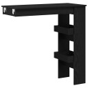  Barbord Svart Eik 102x55x103.5 cm Laget av Konstruert Tre