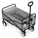 Sammenleggbar stor transportvogn hagevogn strandvogn 48x90 cm MultiGarden Grå