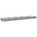 vidaXL Hevet Hagebed Grå 400 x 80 x 24 cm kaldvalset stål