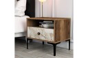 Ameias Nattbord 56x40 cm Brun/Hvit - Hanah Home