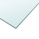  Bordplate gjennomsiktig 50x100 cm herdet glass 345074