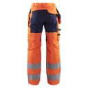 Blakläder 155218115389C44 Arbeidsbukse Varslingoransje Marinebla C44
