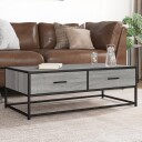  Salongbord grå sonoma 100x50x35 cm konstruert tre og metall 8721102838415