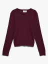 Vero Moda Aware Cara Long Sleeve O Neck Wool Pullover Burgunder XL