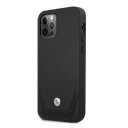BMW Lær Perforert Mobildeksel for iPhone 12/12 Pro - Svart