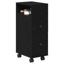  Smalt baderomskap Svart eik 33 x 23 x 65 cm Konstruert tre