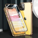 iPhone 11 Magnetic Deksel med Herdet Glass Gull