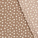 Nooteboom Textiles Bambus Poplin Taupe Brun Blomster