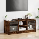 vidaXL TV-benk med dør røkt eik 102x37x42 cm 8721012213258