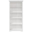 vidaXL Bokhylle BODO hvit 80x38x180 cm heltre furu 5 etasjer