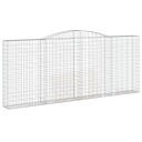 vidaXL Gabionkurver buede 6 stk 400x30x160/180 cm galvanisert jern