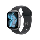 Apple Watch Series 11 GPS + Cellular 42mm Space Grey Aluminium Case with Black Sport Band M/L