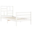  Sengeramme med hodegavl hvit 90x200 cm heltre 3194882