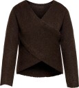 ONLY Carmakoma Carmaggie Ls Cross V Neck Knt   COFFEE BEAN   46 48