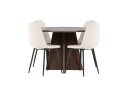 Venture Home Bootcut Spisegruppe 110 cm Rund med 4 Polar stoler Mocca/Beige