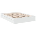  Sengeramme høyglans hvit 140x200 cm konstruert tre 8721102623103