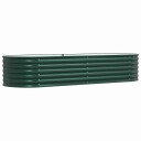 Hagehevet Bed Grøn 240x80x44 cm Galvanisert Stål