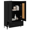 vidaXL Høyskap Svart eik 70 x 31 x 115 cm Konstruert tre