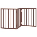  Hundeport Sammenleggbar 3 Paneler Brun 150 cm Poppeltre 352196