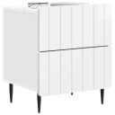  Nattbordskap Høgglans hvit 43 x 34,5 x 49,5 cm Konstruert tre