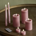 Edelweiss LED Telys 4pk   Pale Rose Rosa