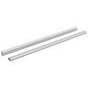 vidaXL Klesslanger 2 pcs sølv 664 x 15 x 29 mm Aluminium Legering