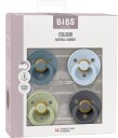 BIBS Colour Smokk 4-Pakk Lateks Str 1 Petrol/Sage/Baby Blue/Iron